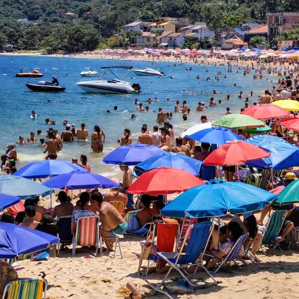 1 Praia de Ibicuí lotada